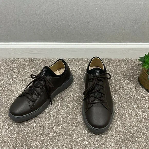 Samuel Hubbard Men's 8.5 Flight Casual Sneaker Espresso Brown Leather 2421 new - Picture 2 of 8